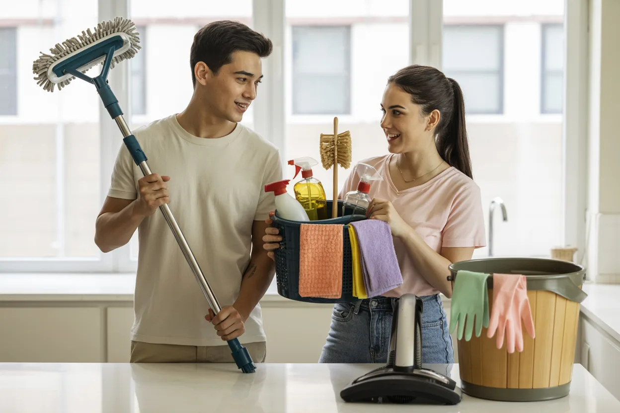 What cleaning tools are best for cleaning a home