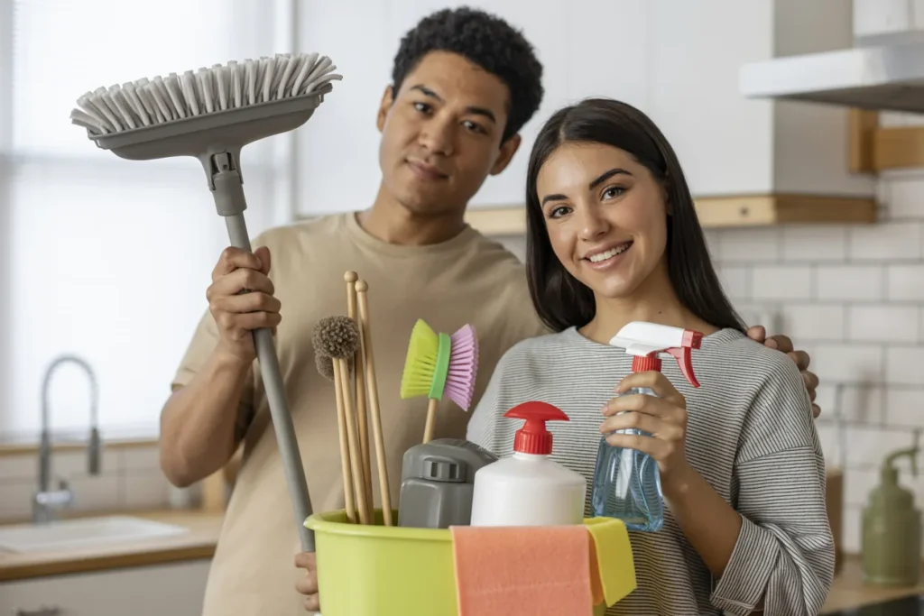 What cleaning tools are best for cleaning a home