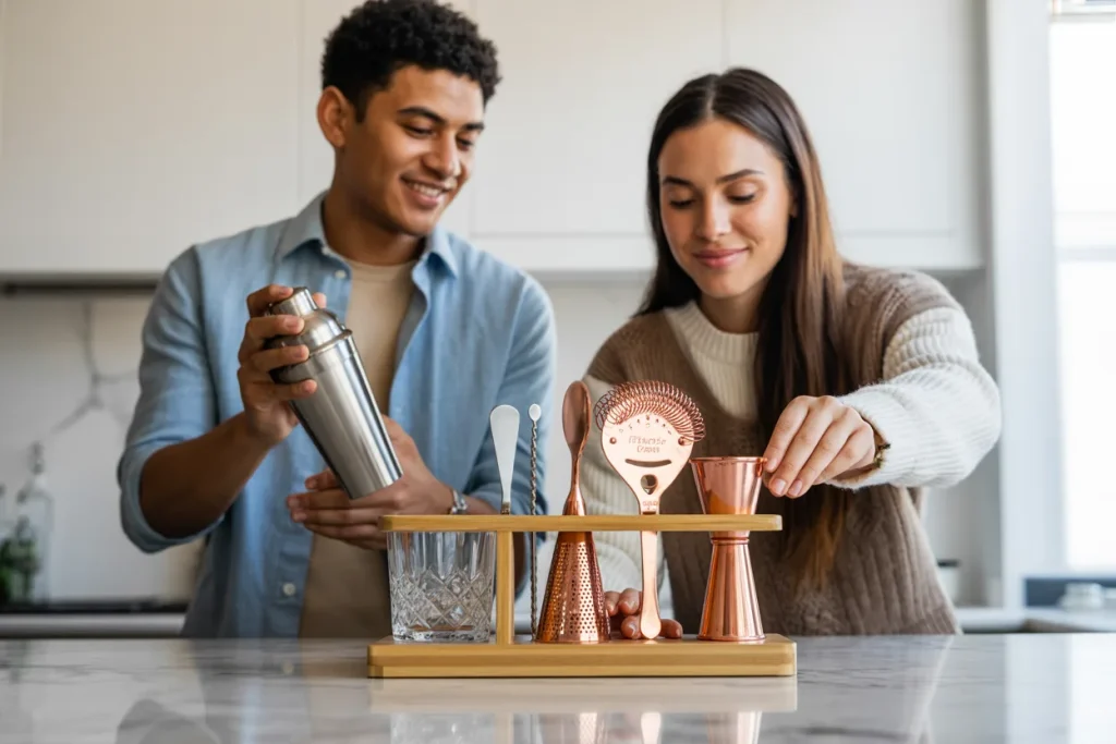 Home Bar Basics Made Simple for New Bartenders Meta Description If you are asking what are the best bar tools for home bartenders, this guide gives clear answers, simple tips, and real advice to build a useful home bar with ease and confidence. Introduction If you have ever mixed a drink at home and felt unsure about your tools, you are not alone. Many people ask what are the best bar tools for home bartenders because they want good drinks without stress or waste. A home bar does not need to feel fancy or costly. It needs the right tools, used the right way, with a clear purpose. This guide is written for real people who love simple, tasty drinks and want to feel confident making them for friends, family, or quiet nights at home. I have spent years making drinks at home, learning from mistakes, and finding tools that actually help. This article shares that experience in plain English. You will learn which tools matter, why they matter, and how to choose ones that fit your space and budget. No hype, no fluff, just helpful advice you can trust. "A good drink starts with calm hands and tools you know well." Alex Turner Why Home Bartenders Need the Right Tools Home bartending is about comfort and joy. The right tools help you measure well, mix smoothly, and serve with care. They also save time and reduce mess. You do not need many items, but each one should earn its place. When people search for what are the best bar tools for home bartenders, they often want to avoid buying things they will never use. That is smart. A small set of well chosen tools can handle most classic drinks. With practice, these tools feel natural in your hands. Good tools also help with safety. Sharp ice, glass, and spills can cause harm if tools are weak or poorly made. Strong, simple tools reduce these risks and make the whole process more relaxed. Core Bar Tools Every Home Bartender Should Own This section covers the tools that form the base of a home bar. These items help you make most classic drinks with ease. Shaker A shaker mixes and chills drinks fast. There are two common types. The Boston shaker has two parts and gives more control. It needs practice but works well. The cobbler shaker has three parts and is easier for beginners. Both work fine at home. Pick the one that feels right in your hands. Jigger A jigger helps you measure liquids. This keeps drinks balanced. Guessing often leads to drinks that taste off. Look for clear markings and a shape that feels steady. A double sided jigger is very useful. Bar Spoon A bar spoon is long and thin. It helps stir drinks in tall glasses. It also helps layer drinks slowly. The twisted handle helps with grip and smooth motion. Strainer A strainer keeps ice and bits out of the glass. Hawthorne strainers are common and easy to use. Some shakers have built in strainers. Separate ones give more control. Muddler A muddler presses herbs and fruit to release flavor. Wood and steel both work. Smooth ends are best to avoid tearing leaves. Use gentle pressure. Crushing too hard can add bitter taste. "Simple tools used with care beat fancy tools used once." Maria Lopez Essential Tools Overview Table Below is a quick look at the main tools and what they do. Tool Name Main Use Skill Level Shaker Mix and chill drinks Beginner Jigger Measure liquids Beginner Bar Spoon Stir and layer drinks Beginner Strainer Remove ice and solids Beginner Muddler Press fruit and herbs Beginner Optional Tools That Add Comfort and Ease Once you have the basics, a few extra tools can make things smoother. These are not required, but they help if you enjoy hosting or trying new recipes. People who ask what are the best bar tools for home bartenders often wonder if these extras are worth it. The answer depends on how often you mix drinks. Citrus Juicer Fresh juice tastes better than bottled. A hand juicer is small and easy to clean. It works well for lemon and lime. Ice Tray or Ice Mold Good ice matters. Large cubes melt slower and keep drinks cold without watering them down. Silicone molds are easy to use and store. Fine Mesh Strainer This catches small bits like pulp or herbs. It helps drinks look clean and smooth. Bottle Opener and Corkscrew These seem obvious, but many people forget them. A simple two in one tool saves space. "Comfort in bartending comes from tools that feel familiar." James Carter Optional Tools Table Tool Name Why It Helps Needed Often Citrus Juicer Fresh juice flavor Medium Ice Mold Slower melting ice Medium Fine Strainer Clean drink look Low Bottle Opener Easy access to bottles High How to Choose Tools That Last Quality matters more than brand names. Look for tools made from stainless steel or solid wood. These last longer and are easy to clean. Avoid tools with too many moving parts. Simple designs break less and feel better over time. Weight is important. Tools that feel too light may bend or slip. Tools that feel too heavy can tire your hands. When people think about what are the best bar tools for home bartenders, they often forget storage. Make sure tools fit your drawer or shelf. A clutter free space makes bartending more fun. Cleaning and Care Tips Clean tools after each use. Warm water and mild soap work for most items. Dry tools fully before storing. This prevents rust and smell. Wood tools should not soak in water. Rinse and dry them right away. Good care helps tools last for years and keeps drinks safe. Common Mistakes New Home Bartenders Make Many beginners buy too many tools at once. This leads to clutter and wasted money. Another mistake is skipping measurement. Free pouring looks cool but often ruins balance. Using dull or cracked tools can be unsafe. Replace damaged items quickly. People asking what are the best bar tools for home bartenders often want to avoid these mistakes. Start small, learn slowly, and build with care. How Tools Shape Drink Quality Tools affect taste, texture, and look. A good shaker chills fast. A clear strainer gives a smooth sip. Even ice shape changes how a drink feels. Large cubes give a slow chill. Crushed ice gives quick cooling. When tools work well, you focus on the drink and the moment, not the process. Building a Home Bar on a Budget You do not need to spend much. Many good tools are affordable. Buy one tool at a time. Start with a shaker and jigger. Add others as needed. Look for sets only if you trust the quality. Some sets include weak items. For those still asking what are the best bar tools for home bartenders, the best set is the one you use often and enjoy using. Tools and Personal Style Your bar tools should match how you like to mix drinks. If you enjoy quiet evenings, simple tools work best. If you host often, extras help speed and flow. There is no single right setup. Comfort matters more than looks. Frequently Asked Questions What is the first tool I should buy? If you are asking what are the best bar tools for home bartenders, start with a shaker and a jigger. These two tools handle most tasks and help you learn balance. Do I need expensive tools to make good drinks? No. Simple, well made tools work very well. Skill and care matter more than price. How many tools does a beginner need? Five tools are enough for most drinks. Shaker, jigger, spoon, strainer, and muddler cover many recipes. Are bar tool sets a good idea? Some are good, some are not. Check material and reviews before buying. How long do bar tools last? With good care, stainless steel tools can last many years. Conclusion Home bartending is a personal and rewarding hobby. The right tools help you feel calm, confident, and creative. You do not need a long list or rare items. You need tools that work, feel good, and fit your space. what are the best bar tools for home bartenders