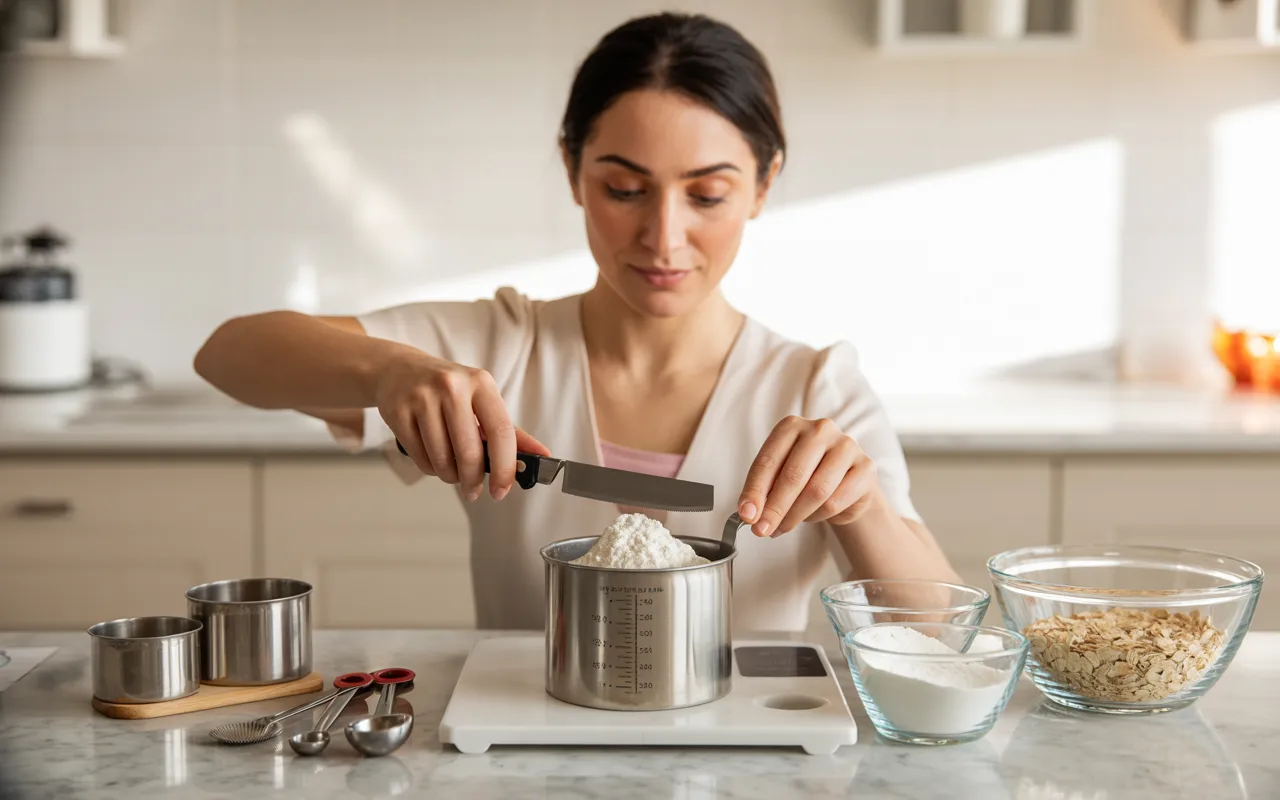 How to measure dry ingredients