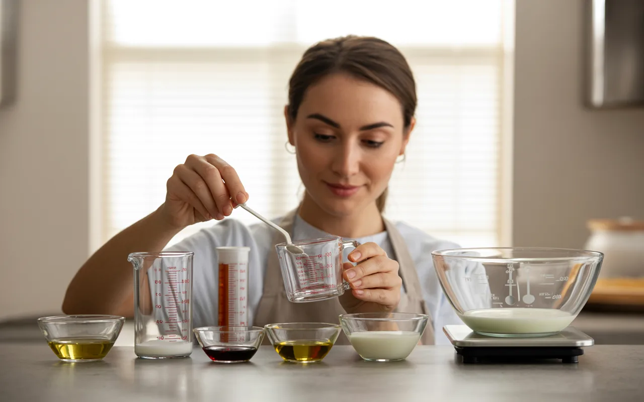 How to measure liquid ingredients